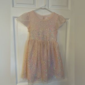 Cat & Jack pale pink sequins lace dress.  Little girls size: S 6/6x